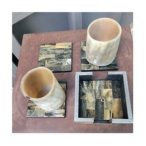 Luxury New Design Coffee and Horn Coasters Set With Holder Vikings Horn Coaster for Home and Hotel <b>Kitchen</b> <b>Accessory</b> - Product Image 3