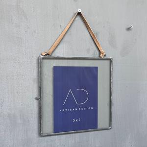 Picture <b>frame</b> wall Hanging photo <b>frame</b> decorative metal iron and glass with grey finish - Product Image 1