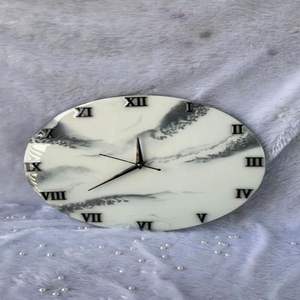 Aguja colgante de resina hecha a mano, reloj decorativo moderno, movimiento de barrido silencioso para el hogar, oficina, dormitorio, arte único elegante - Product Image 3