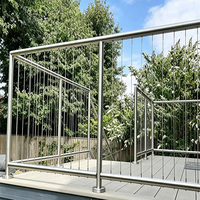 Rampe d'escalier verticale en câble métallique simple HIMOWAY METAL pour intérieur, en acier inoxydable 304 316
