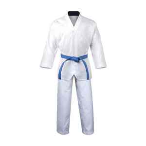 Uniforme de Taekwondo d'entraînement avancé, tissu doux et respirant 100% coton, confection experte, mobilité fluide, logo de couleur personnalisé - Product Image 1