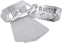 Conteneur jetable en aluminium ovale en feuille d'aluminium de qualité alimentaire, utilisation pour l'emballage des aliments chauds et froids, aluminium jetable