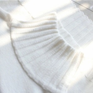 เสื้อสเวตเตอร์คอเต่าสำหรับผู้หญิงเสื้อกันหนาวแขนยาวแบบสวมหัวแขนยาวหนาสีดำสีขาวลำลองนุ่มอบอุ่นฤดูใบไม้ร่วงฤดูหนาว - Product Image 5