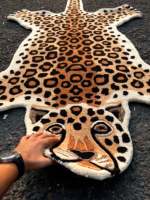 Tapis en laine touffeté à la main en forme de tigre Tapis de salon Fabriqué en Inde Tapis personnalisé au design moderne directement du fabricant