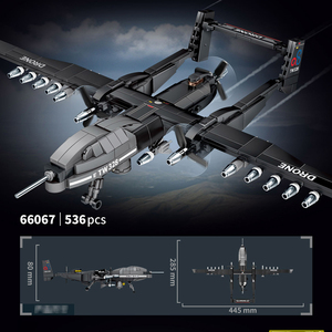 Forze armate camion militari Juguetes forze armate guerrieri aerei droni veicoli aerei da combattimento senza pilota blocchi di costruzione di veicoli aerei - Product Image 2