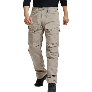 Pantalones Cargo Personalizados de Cintura Alta, 100% Algodón, Ligeros, para Invierno, Estilo Informal, para Trabajo, Lavados, para Hombre - Product Image 1
