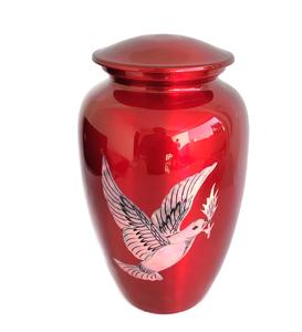 Hermosa urna de cremación de aluminio hecha a mano para adultos humanos Nueva adición a la colección funeraria Urna de entierro de metal de tamaño personalizado - Product Image 4