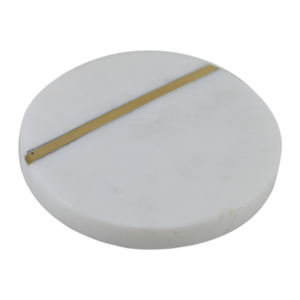 Creative <b>Marble</b> <b>Coaster</b> With Metal Strips Gift Cheap Price Most Demanding <b>Marble</b> <b>Coasters</b> for Table Decoration Party Kitchen - Product Image 2