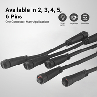 Connecteur personnalisé 2 3 4 5 6 broches IP67 IP68 300V 10A éclairage de scène LED éclairage de rue M16 connecteur étanche