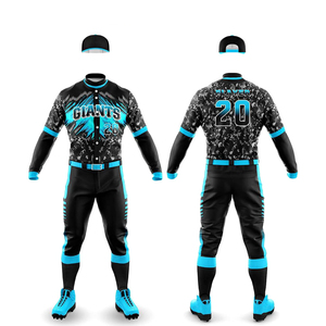 Fabrication en gros d'uniformes de baseball en polyester 100 % respirant, antibactérien, à séchage rapide, avec impression personnalisée du nom de l'équipe en sérigraphie - Product Image 2