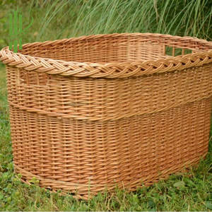 Panier en osier tressé à la main, boîte de rangement carrée, organiseurs de bureau - Product Image 1