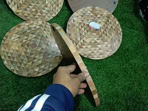 Ensemble de couteaux de cuisine rectangulaires modernes, planche à fromage faite à la main avec incrustation en bois aléatoire pour les légumes et les collations - Product Image 6