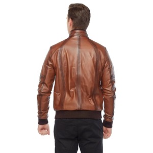 Pakistan Usine Hommes Vestes En Cuir En Cuir Véritable Mode Streetwear Manteau Veste En Cuir Pour Hommes - Product Image 3