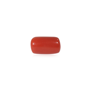 พลอยปะการังสีแดงทรงสี่เหลี่ยม 7.9 กะรัต ได้รับการรับรองจาก GIA สีเหลืองและเขียวธรรมชาติ ผ่านการอบความร้อน ความสูง 8 มม. - Product Image 1