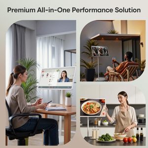 ทีวี LED สมาร์ทพกพาขนาด 32 นิ้ว หน้าจอสัมผัส หมุนได้ พร้อมขาตั้งแบบมีล้อ แบตเตอรี่ในตัว รีโมทคอนโทรล กล้อง 1080p Full HD - Product Image 3