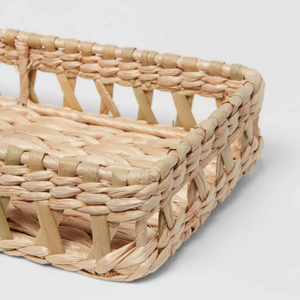 ที่ใส่กระดาษเช็ดปากทำจากไม้ไผ่ทรงสี่เหลี่ยมผืนผ้ากล่องทิชชู่หวายสำหรับรับประทานอาหารในครัวถาดรองผ้าเช็ดปาก - Product Image 4