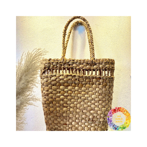 Bolso de paja de algas marinas con bolsillo interior Bolso de playa tejido a mano duradero Perfecto para vacaciones de verano y transporte diario al aire libre - Product Image 6