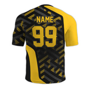 Maillot de football Streetwear T-shirt de football à col vintage respirant Maillot de football américain Maillot de football Streetwear personnalisé - Product Image 4