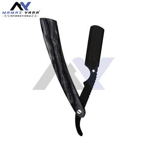 Maquinilla de afeitar clásica de acero inoxidable de borde recto para salón profesional para afeitado y aseo de precisión - Product Image 6