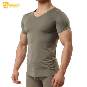 Vêtements de jogging hommes Gym Sports été à manches courtes Compression T-Shirt vêtements de course Yoga Fitness serré haut actif pour hommes - Product Image 2
