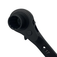 Llave de trinquete de doble cara con dado hexagonal, herramienta de grado industrial, 75N-M de par máximo, cola afilada, soporte OEM personalizable