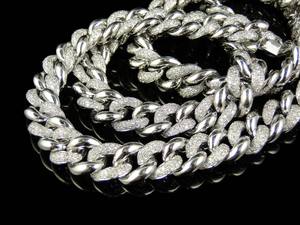 Luxury Jewlery Hip Hop Style Iced Out VVS Round Brilliant Cut Moissanite Diamond In S925 <b>Silver</b> Miami Cuban Link <b>Chain</b> for <b>Men</b> - Product Image 2