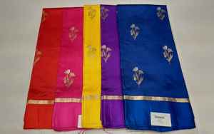 Sarees faites à la main en soie pure douce 100% Sarees indiens traditionnels d'élégance de 6 verges pour un usage festif et quotidien - Product Image 6