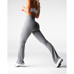 Lupin fieltro personalizado carbón sin esfuerzo Flare Leggings figura favorecedor cadera costura cintura alta y ropa activa moda gimnasio Leggings - Product Image 6