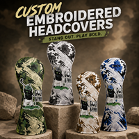 Housse de club de golf imprimée camouflage pour bois et hybrides, directement de l'usine, faible MOQ, fabricant sur mesure