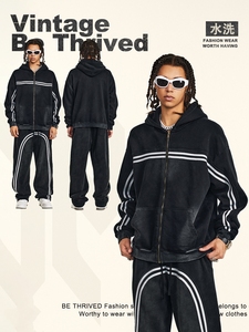 เซ็ตมีฮู้ดบุขนแกะแนวลำลองสำหรับเล่นกีฬา2025ฤดูใบไม้ร่วงและฤดูหนาวเสื้อแจ็กเก็ตอุ่นถักแบบรูดซิปสำหรับผู้ชาย - Product Image 5