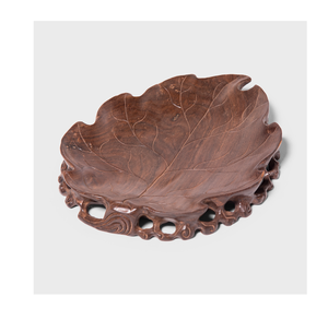 Plato de madera con diseño de hoja de árbol de estilo único, restaurante, boda, fiesta de cumpleaños, uso, accesorios de regalo, precio barato - Product Image 4
