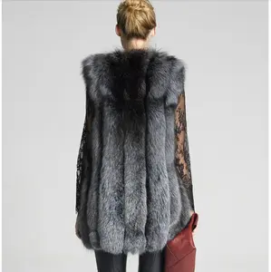 Gilet en fausse fourrure pour femme, sans manches, vêtement d'extérieur d'hiver avec texture douce et pelucheuse, style superposition élégant pour la mode moderne - Product Image 3