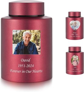 Photo Urnes funéraires personnalisées pour cendres humaines Funérailles personnalisées Mémorial en acier inoxydable Taille personnalisée Souvenir décoratif moyen - Product Image 6