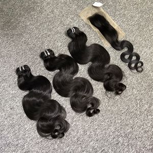 100% Peluca de cabello humano virgen crudo Extensión de cabello de estilo recto de onda de cuerpo vietnamita para mujeres negras - Product Image 3