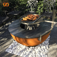 2025 Moderne Premium Gnee Brasero d'extérieur au charbon de bois, portable, durable, grand format, design suspendu personnalisé, type foyer/bouilloire