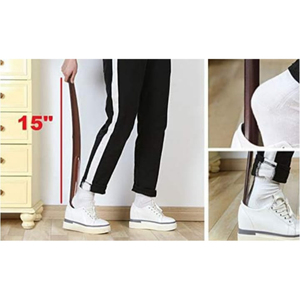 Portátil 15 pulgadas de largo zapato de madera cuerno personas mayores hombres mujeres niños bota cuchara/bota cuerno bucle Color marrón - Product Image 2