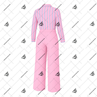Greek Jack und Jill of America JJOA Sorority Kleidung versand bereit Formale 2-teilige Damen-Set: Hemd mit weitem Bein