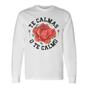 T-shirt promotionnel à manches longues « Mamá, fleur de calme » en espagnol - Product Image 1