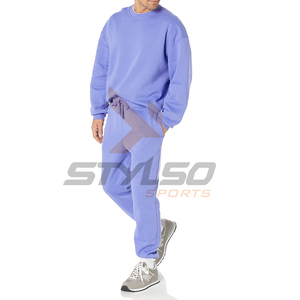 Último producto chándales personalizados cuello redondo algodón chándal ropa deportiva chándales hombres mujeres 2 uds chándales Unisex - Product Image 3