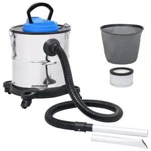 Ash Vacuum Cleaner with HEPA Filter Electric Blower for Chimney Fireplace Wood Stove 1200 W 20 L Stainless Steel
