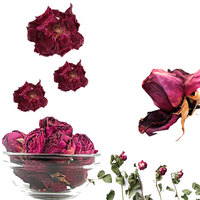 Fleur de rose rouge séchée | Décor romantique et garniture de table