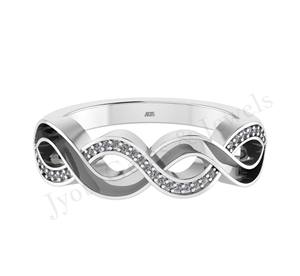 2025 souvenir lait maternel résine vide Semi montage infini bande anneau CZ ensemble blanc mignon cadeau de mariage 925 en argent Sterling pour les femmes - Product Image 1