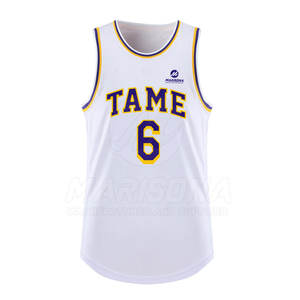 Vente directe d'usine, vente en gros, maillot de basket-ball personnalisable de haute qualité, séchage rapide, avec broderie 3D pour adultes - Product Image 3