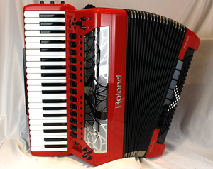 Acordeón Rojo Profesional NUEVO V-FR-8X en Venta - Product Image 1