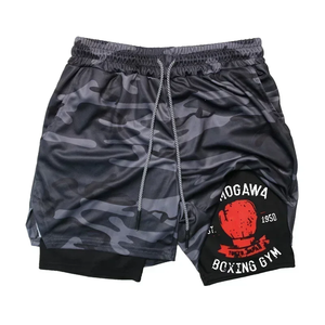 Pantalones Cortos de Entrenamiento de Boxeo para Gimnasio, Moda de Verano, Dos en Uno, Pantalones Cortos de Compresión para Hombre, Pantalones Cortos Deportivos de Doble Capa, Tallas M-3XL - Product Image 3