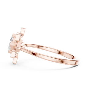 Anillo de Compromiso Vinson Project de Lujo en Acero Inoxidable con Baño de Oro de 18K, Diseño Art Deco Geométrico con Moissanita, Certificado GRA, Unisex - Product Image 3