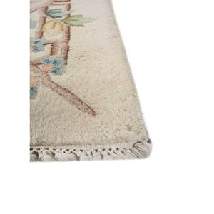 Tapis en laine noués à la main Pechino Winter White 8x11 rectangulaires à motif floral abstrait pour salon Tabriz-Pae-5918 Nettoyage ponctuel - Product Image 4