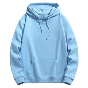 Sweat-shirts à capuche personnalisés pour femmes, couleur unie, coupe ample, logo imprimé sur le devant, tricotés, anti-boulochage, respirants - Product Image 5