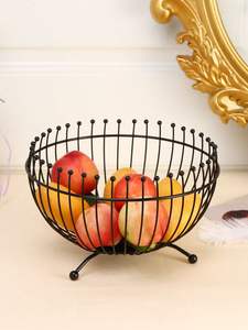 Cesta de frutas y verduras de hierro de primera calidad duradera con diseño rústico para la organización y el estilo de la cocina y el comedor - Product Image 3