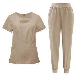 Uniforme d'hôpital de bonne qualité femmes vente en gros Logo sur mesure gommages uniforme d'infirmière clinique médicale - Product Image 3